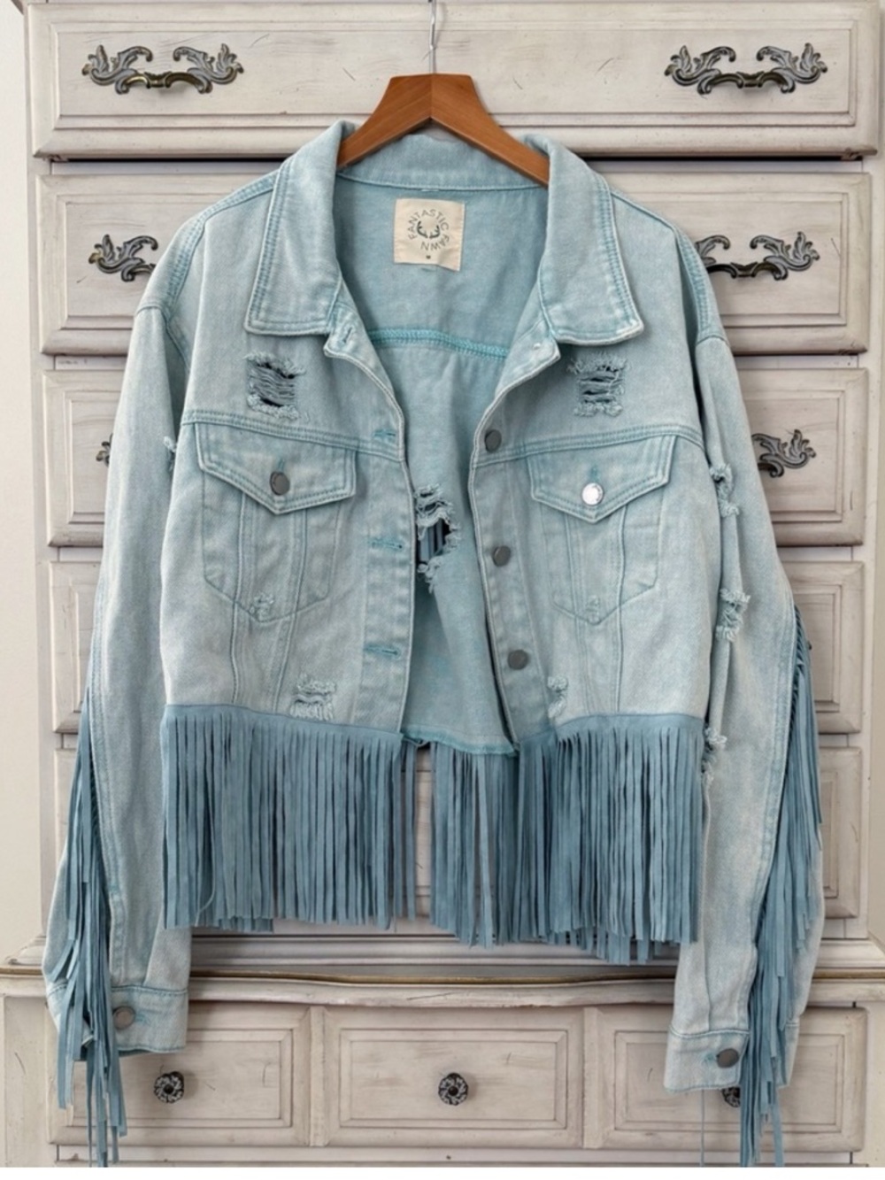 Fantastic Fawn Fringed Denim Jacket